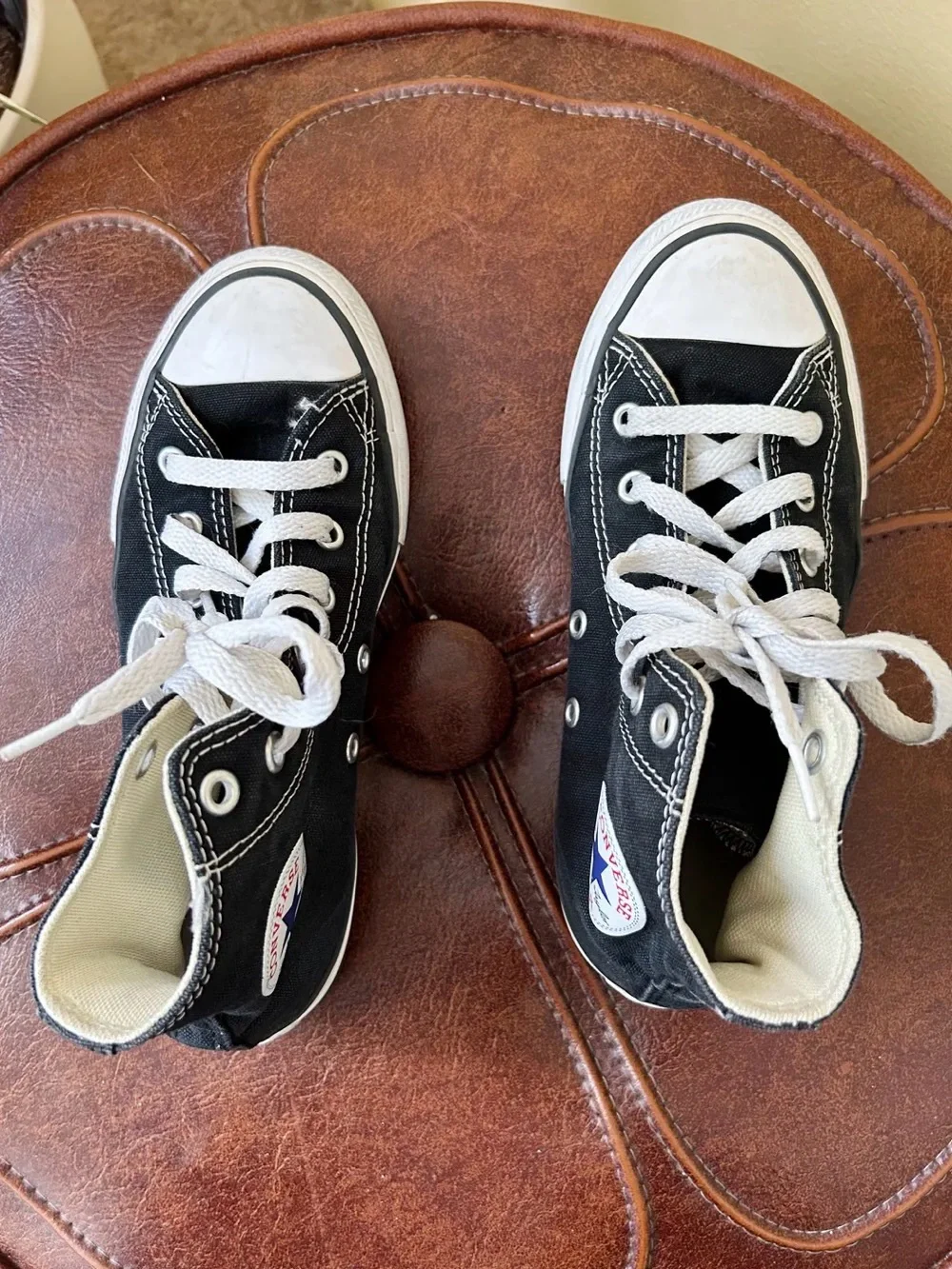 Converse Kids Black and White High Top Sneakers